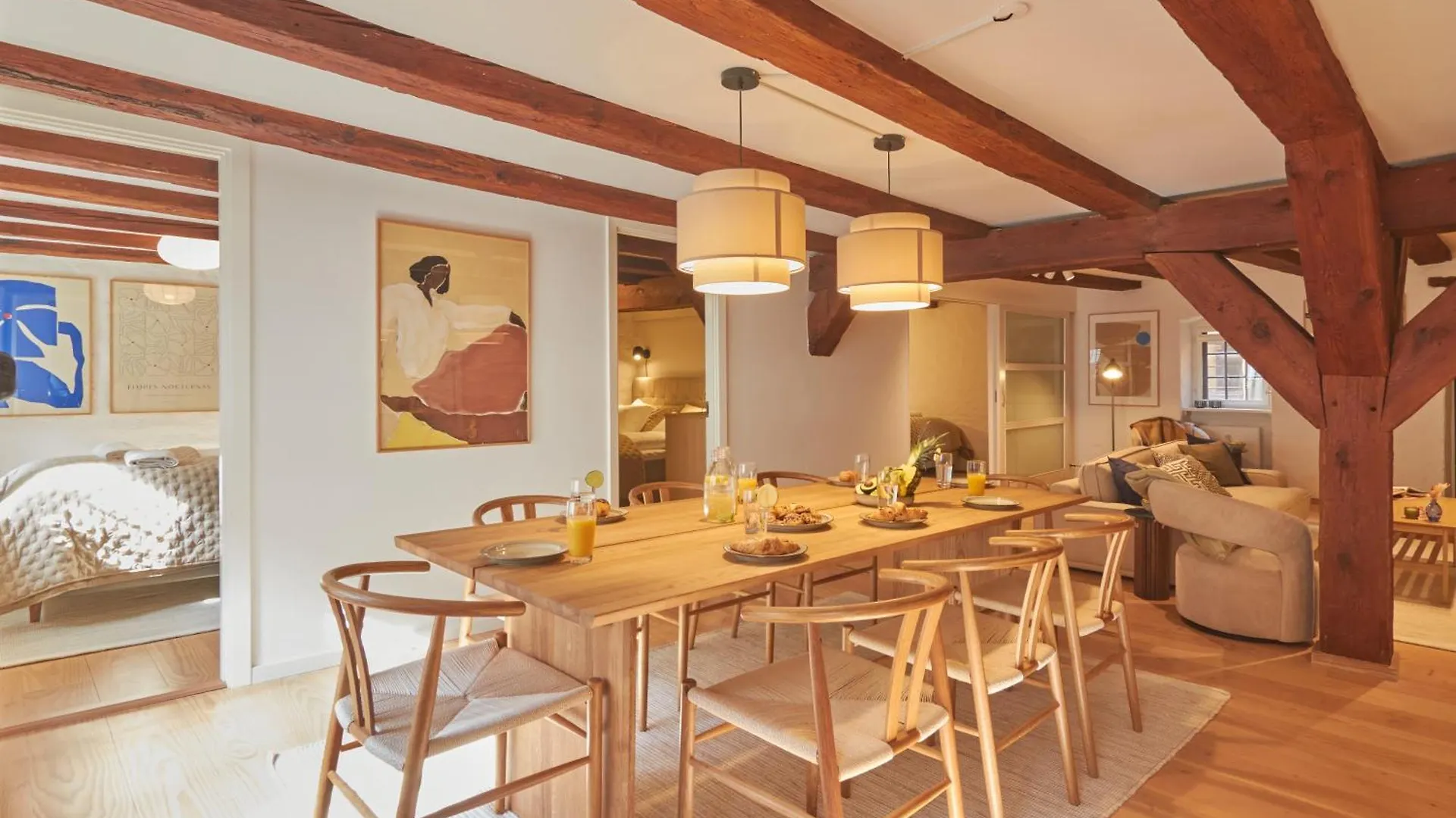 Appartamento Warm 3Br Loft With Exposed Beams Copenaghen